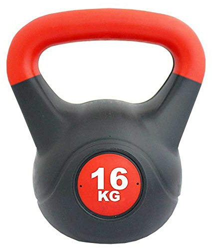 Softee Kettlebell PVC - Rojo/Negro, 16 KG