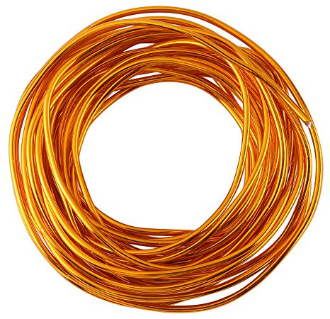 Aluminiumdraht, 2mm 5 meter, Basteldraht Aluminium Schmuckdraht Flexible Craft Kabel für Diy Handgefertigten Schmuck(Golden)