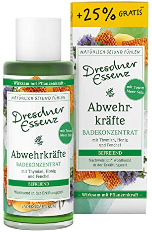 Dresdner Essenz Concentrato per il bagno difensori da 125 ml per 10-12 bagni pieni con timo, miele e finchel.
