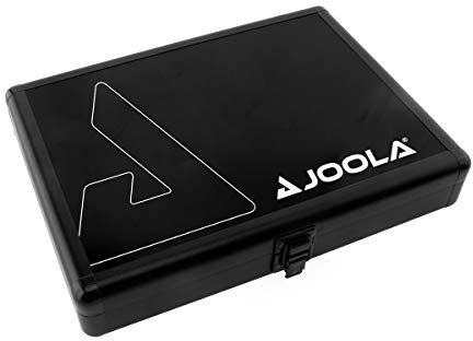 JOOLA Custodia per Racchette da Tennis - Bat Case in Alluminio, Adatta per 1 Racchetta da Tennis e 3 Palline, Colore Nero, 29 x 22 x 5,5 cm
