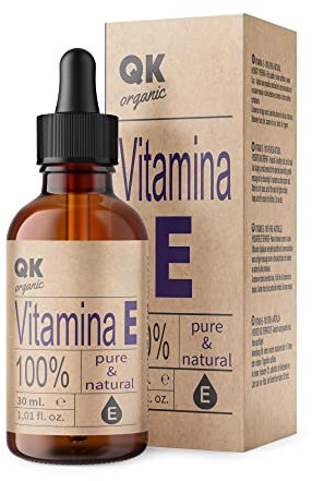 Pure Liquid Vitamin E (Tocopherol) 30 ml - Naturale - Antiossidante e Antietà per Viso, Pelle, Capelli e Unghie