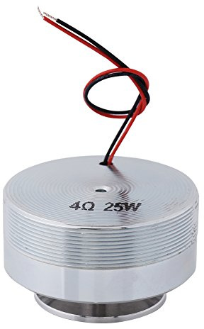Walfront 50mm Resonanzlautsprecher Vibrationslautsprecher Humbird 2 Zoll Allfrequenz Exciter für Starker Bass 360° Frequenzübertragung an Oberflächen(4Ω 25W)