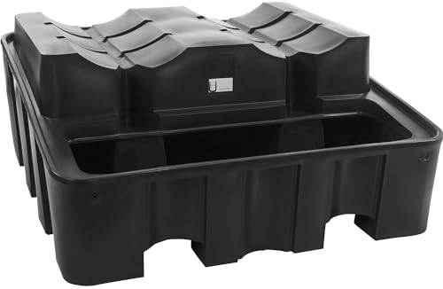 kaiserkraft | Fass-Abfüllstation aus PE | für 2 x 200-l-Fässer inkl Auffangwanne | LxBxH 1375 x 1350 x 635 mm