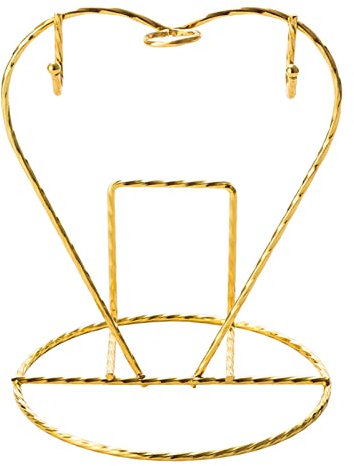 luckxuan Kaffeetassenhalter Edelstahlgold Herz-förmiger Haushaltskaffeetasse und Untertasse-Rack-Küchenlager-Rack-Regalabfluss-Tassehalter Getränkehalter/Tassenhalter
