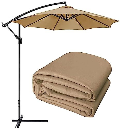 Lona de Repuesto Universal para Sombrilla de Jardín, 2M/2,7M/3M + 6/8 Brazos, Tela ( Color: Khaki, Size: 3m/9.8FT-(6