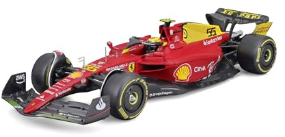 Bburago - 1:24 Ferrari - SF F1-75 Italian GP Monza 75. Geburtstag - mit Helm #Sainz - Die Neuheit 2024 feiert das Erbe des Rennens mit Dieser präzisen und eleganten Nachbildung