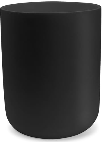 YEW DESIGN Poubelle Ronde Compacte Noir Mat Mini, 13 L / 3,5 Gallons – Corbeille à Papiers pour Salle de Bain, Bureau, Sous-Bureau, Chambre, Buanderie, Cuisine, Chambre d’Enfant et Dortoir