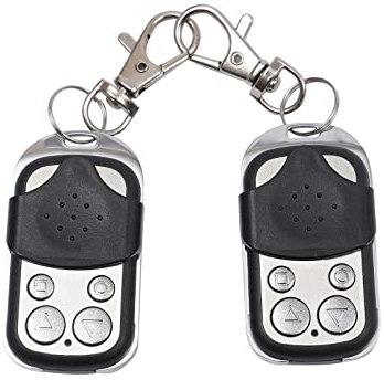 Begoniape 2 mandos a distancia para puerta de garaje, 433 MHz, mando a distancia para puerta de garaje, universal, 27 A, 12 V, receptor, abridor de puerta de garaje, ABS de hierro y aleación de