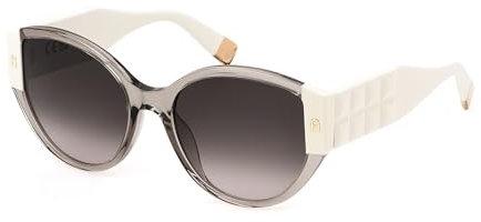 Furla Damen Sfu784 Sonnenbrille, Shiny Transp.beige, 57