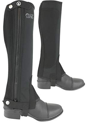 AK Neue, waschbare, winddichte Unisex-Halbchaps für den Winter zum Reiten AKRS-2147 (Schwarz, S)