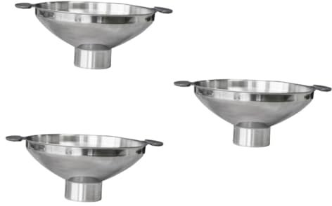 Alipis 3pièces Entonnoir Acier Multifonctionnel à Large Diamètre Outil De Cuisine Pratique Pour Transférer Et Ingrédients Secs Pour Maison Et Restaurant