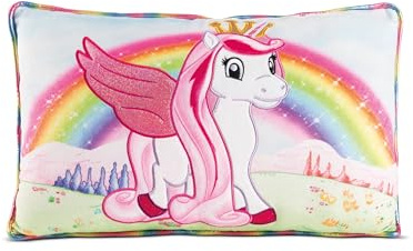 NICI coussin en peluche Lissy PONEY Licorne Tamani 43x25cm coloré - Coussin en peluche doux pour les garçons, les filles, les bébés - idéal pour la maison, la maternelle ou en déplacement - 49980
