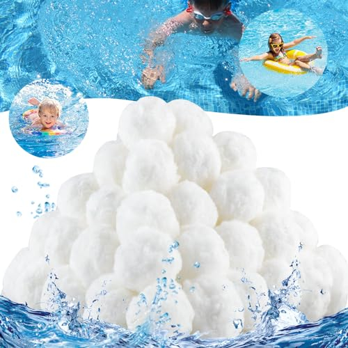 Kimcrown Filterbälle Pool, Filterbälle für Sandfilteranlagen Filterballs 1300G Ersetzen 46kg Filtersand Geeignet für Schwimmbad Filteranlagen, Aquarium und Poolreinigung