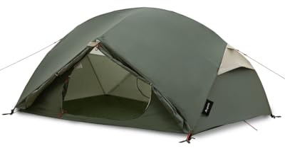 qeedo Light Birch S Trekkingzelt, kleines Packmaß (48 x 16 cm), leicht (2,88 kg) - 2 Personen Campingzelt, windstabil