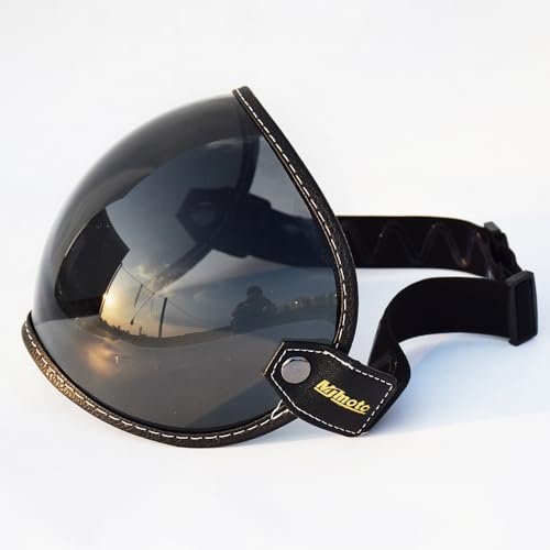 mjmoto Faccia aperta universale 3/4 casco visatore a bolle a bolle motociclette di moto Capacete Lente Vintage MOTOBIKE Helmet Goggles