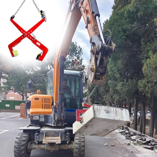 EXCLURA Paving Slab Lifter Alloy Steel Lifting Clamps for Granite Stone Slab, Adjustable Opening Paver Lifter Tool, Vertical Scissor Lifter for Concrete Block(XX-L)