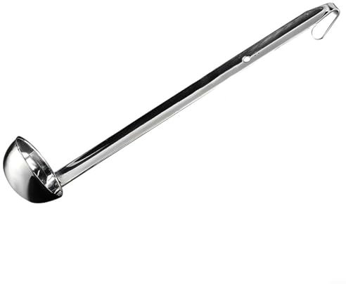 Louche classique en acier inoxydable pour verser soupes et sauces, et (A)