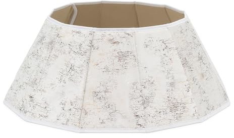 Christmas Village 68cm Velvet Christmas Tree Skirt - Luxury Foldable Design, Durable Polyester Christmas Tree Collar for Festive Home Décor (White Marble)