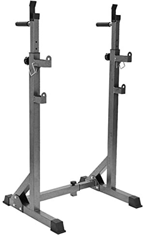 GIGBIRD Zusätzliche multifunktionale Hantelbank, Fitness-Langhantelständer, höhenverstellbar, Gewichtheben, Kniebeugenständer, horizontaler Kniebeugenständer, Home/G