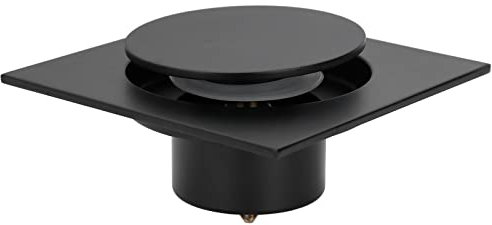 Headerbs Bodenablauf-Pop-Up-Entwässerungszubehör für Badezimmer, Keller, Küche, Dicker Messingguss, Integrierte Silikondichtung, 50 Mm Bis 75 Mm Rohrdurchmesser, Geruchsdichte (Schwarzer