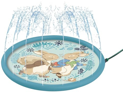 Peter Rabbit Splash Pad – Garden Water Fun, Blue and White