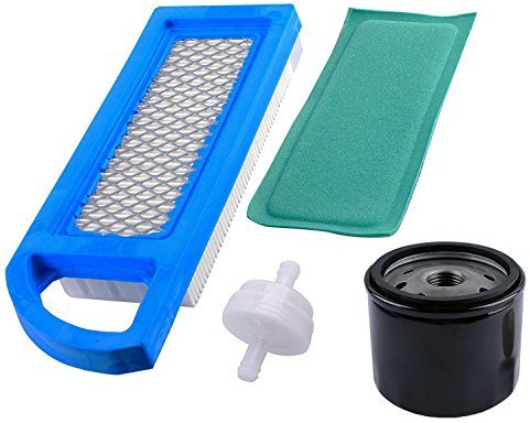 BenTsD Compatible avec le filtre à huile 492932s 697153 Filtre à air pour riggs Stratton 394358 Filtre à carburant 5127A 5127B Tondeuse à gazon 15,5, 17 et 17,5 CV