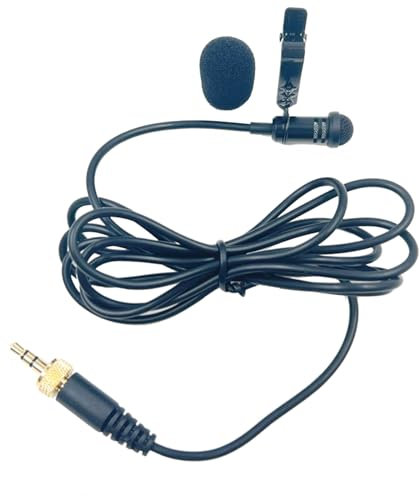 Micrófono Lavalier portátil de 3,5 mm con clip para micrófono omnidireccional transparente, solapa y manos