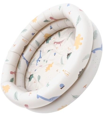 YARNOW Inflatable Baby Swimming Pool Toddler Round Design Thickened Dinosaur Pattern Boys and Girls Pool for Home Use Ocean Ball Pit Suitable for Babies and Toddlers
