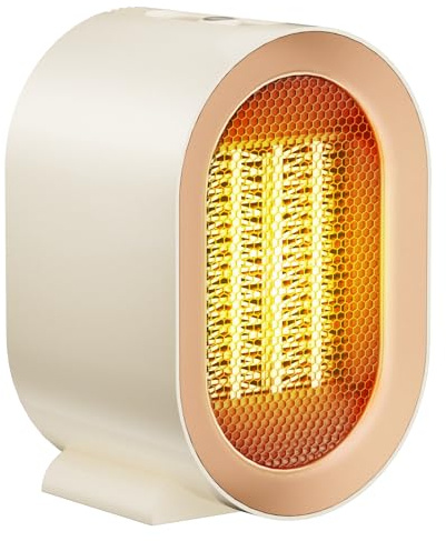 Calefactor Baño, Calefactor Bajo Consumo 1200w Calentador CeráMico Silencioso ProteccióN Antivuelco Y Contra Sobrecalentamiento Calefactor Electrico 2 Niveles De Calor (Blanco)