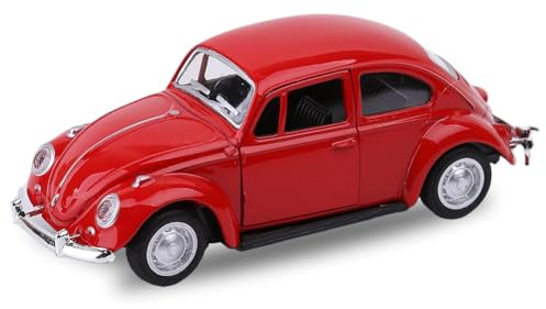 APPCRFM Modellino di Auto Giocattolo,Auto Maggiolino Rossa,Modello Giocattolo a Scomparsa,Decorazione in Lega con Portiere Apribili,Regalo Perfetto per Bambini Piccoli,Ragazzi e Ragazze