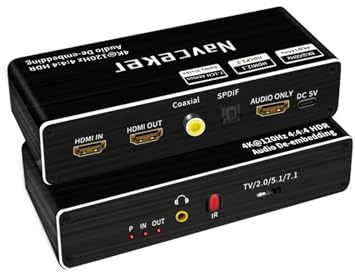 AYJYZHIAG Extractor 8K 2.1 120Hz 60Hz Divisor Convertidor Receptor Atmos for PS5 S