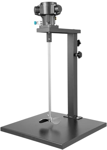 5 Gallon Pneumatic Paint Mixer, 1/4HP Paint Mix Machine with Stand, Stainless Steel Automatic Paint Stirring Machine with Variable Speed & Adjustable Height, for Chemical, Paint, Plaster, Ink