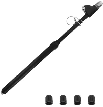 Gatuida Manometro per Pneumatici a Penna Doppia Testa in Metallo per Camion Tester Pressione Pneumatici per Auto Quad e Rimorchi con Tappi Strumento Portatile per Manutenzione Veicoli