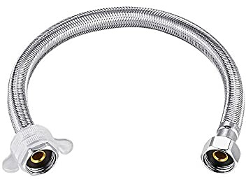 Raccordi flessibili per rubinetti, Tubo flessibile di ingresso dell'acqua intrecciato in acciaio inossidabile 30-60 cm G1/2 BSP(50CM)