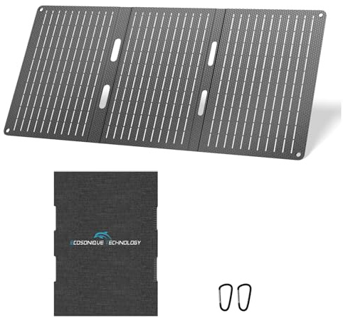 Ecosonique 30W Tragbares Solarpanel-Ladegerät, Schnellladung für Smartphones, Tablets, Power Banks mit USB-C & USB-A Anschlüssen, Kompaktes Falt-Design für Camping, Wandern, Rucksacktouren, Outdoor