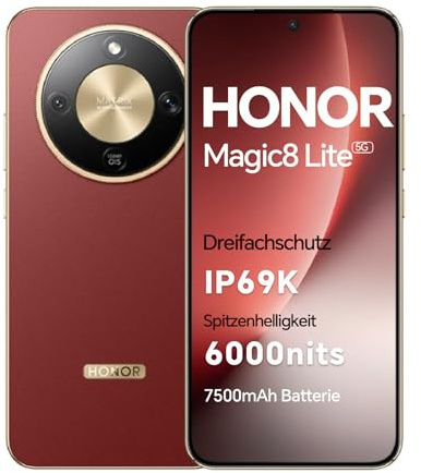 HONOR Magic8 Lite 5G Smartphone, 8+512GB, Snapdragon 6 Gen 4, 7500mAh Battery, 108MP OIS AI Camera, 6.79 OLED 120Hz Screen, 2.5m Drop Resistant, IP68+IP69K Waterproof, NFC (Brown)