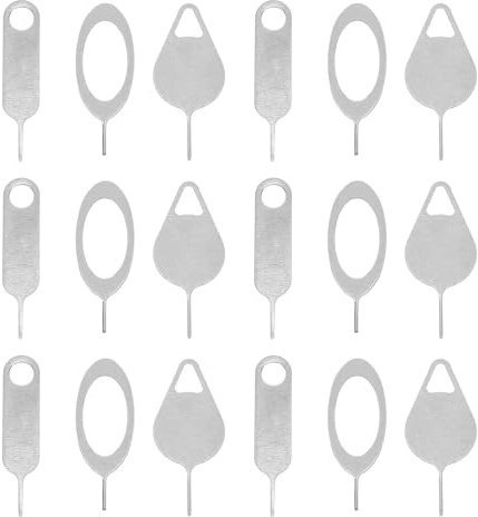 BRIGHTFUFU Ago per Espulsione Scheda Sim 100 Pezzi in Acciaio Argento Stili Multipli Strumento Leggero per Rimozione Sim Card per Tablet e Dispositivi Intelligenti Stili Multipli