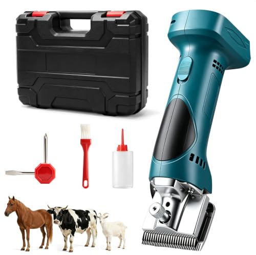 Skärmaskin, häst för Makita 18 V batteri, 850 W 2 800 varv/min, häst, fårsax för tjock, tänder, husdjursmaskin, trådlös hästklippmaskin (utan batteri)