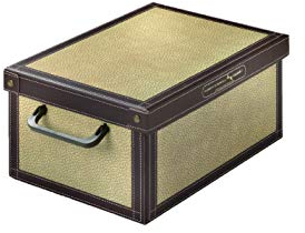 Lavatelli Scatola per armadio in cartone, organizer per vestiti e biancheria, per cambio stagione o per confezione regalo, Piccola, con coperchio Tapirus 25x35x17,5 cm