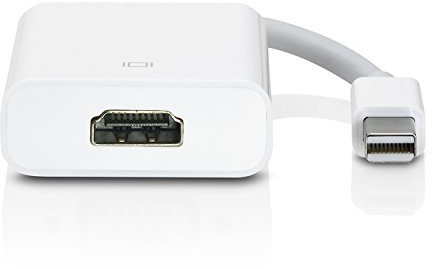 Incutex Full HD 1080p Mini Displayport auf HDMI Adapter inkl. Audioübertragung, kompatibel für Apple Geräte