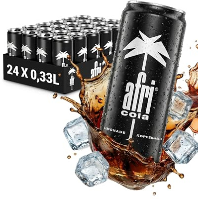 afri cola | Cola-Drink 24x330 ml Dosen | deutsche Kultcola | koffeinhaltig | Koffeinhaltige Cola-Limonade mit intensivem, einzigartigem afri cola Geschmack in praktischen Getränkedosen.