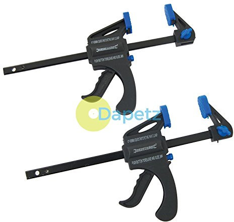 Daptez ® 100mm 4 Mini Quick Rapid Light Weight Ratchet Bar Clamps 2Pk Woodwork