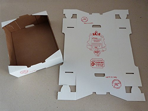100 SCATOLE DI CARTONE BIANCHE 27,7x23,4x8,7 CM ideale per confezioni regalo (cassette frutta,alimenti,ecc...)
