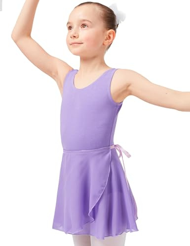 tanzmuster Wickelrock Mädchen Ballett - Emma - (Größe 92-170) aus transparentem Chiffon antistatisch - lockerluftiger Ballettrock zum Binden für Kinder
