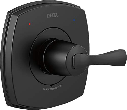 Delta T14076-BL 14 Series solo válvula recortada, negro mate