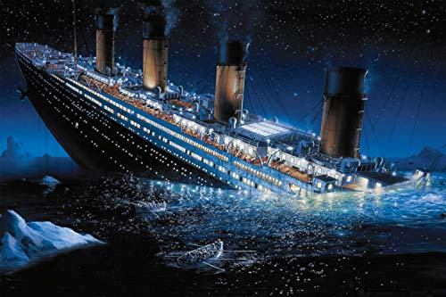 Baagialdic Wooden Jigsaw Puzzle 1000 Pcs Sunken Titanic Large Size 1000 Pieces of Wooden Puzzle,Unique Home Decorations and Gifts