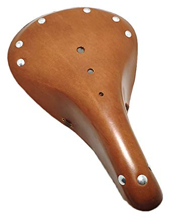 TentHome Vintage Fahrradsattel Sattel Leder Fahrradsitz Classic Line Ledersattel Bequeme Cityradsättel Tourensattel Rennradsattel Touren Trekking MTB, Braun