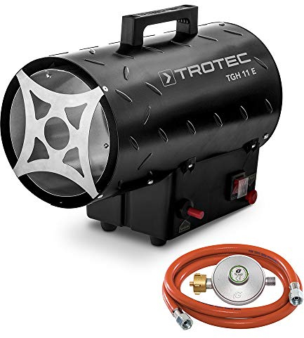 TROTEC Gasheizgebläse TGH 11 E – Heizleistung 10 kW – Elektroheizer Luftmenge 580 m³/h – Gaskanone, Bauheizer