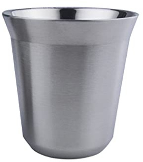 Hoshen Tazza da caffè a doppio strato in acciaio inox da 4 once, tazza da caffè isolata, tazza da tè