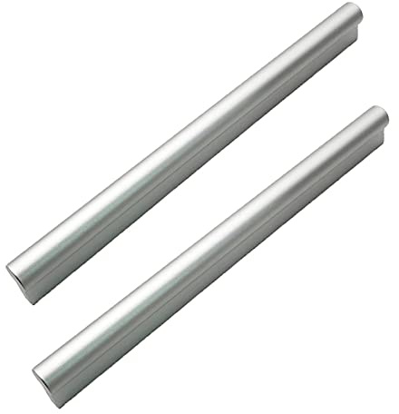 2 Stück Silber Schublade Türgriff Möbel Griffen Zinklegierung Kabinett Griffe Knöpfe Kleiderschrank Knauf Stangengzieht Griffe Möbelknäufe Kommode Kabinett knopf (Hole distance 128mm)
